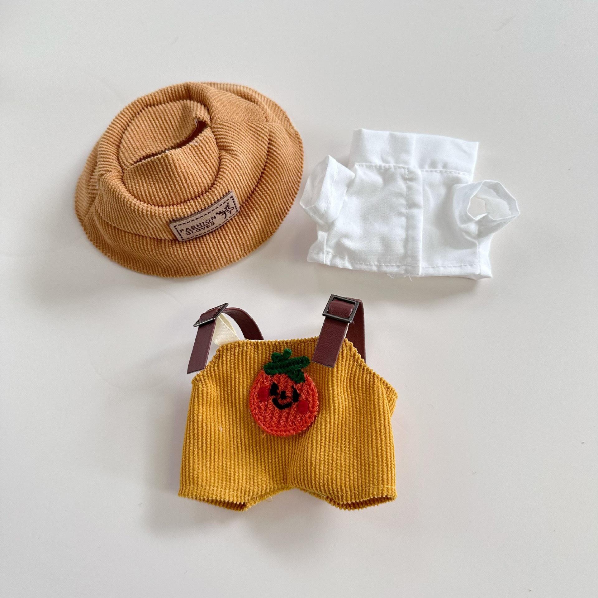 

Мини Плюшевая Кукла Одежда Наряд Аксессуары для Лабубу Вечеринка Осень Комбинезон Шапка Комплект Одежда no doll