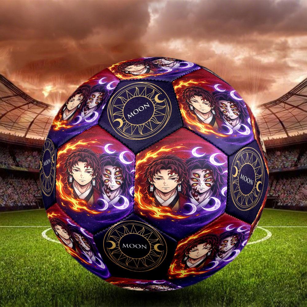 1pc Demon Slayer Kimetsu no Yaiba Soccer Ball Size 5 Indoor Soccer Ball Fashion Colorful Backyard Game - Great For Sports Fans Gift HE33