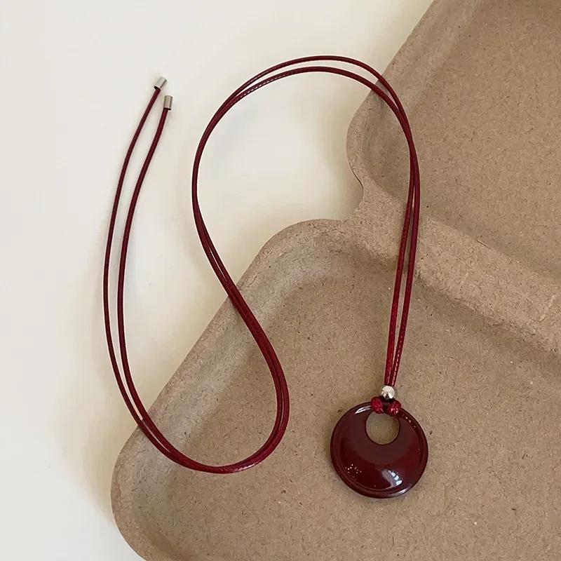 

Bilandi модные ювелирные изделия винтажный темперамент черный шнур геометрический кулон ожерелье для женщин девушки подарки симпатичные дизайнерские аксессуары