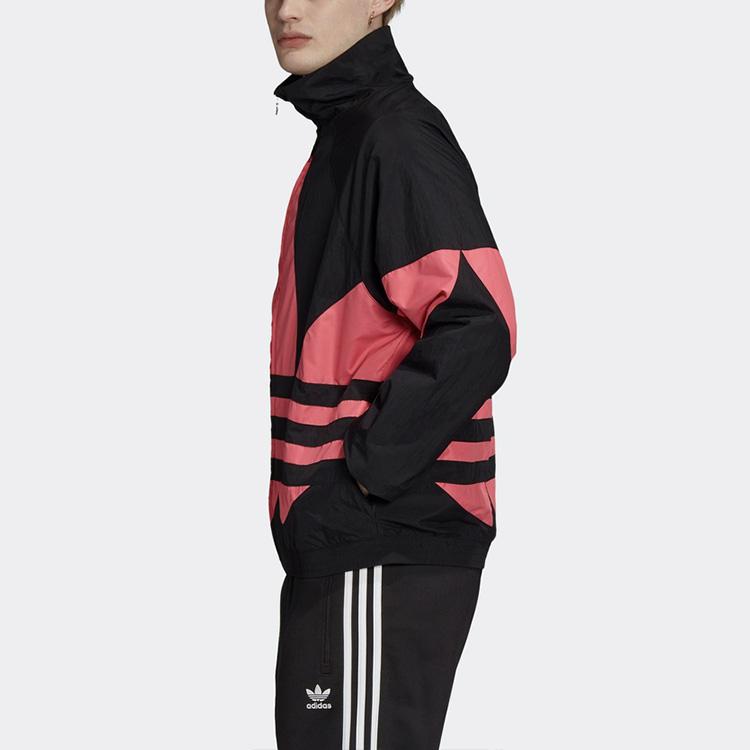 Adidas Originals Trefoil Stand Collar Track Jacket Men Outerwear Black Pink GJ0611