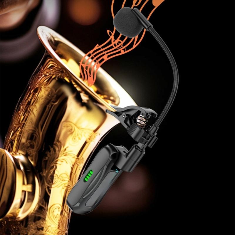 User Friendly Wireless Microphone for Instrument with Automatic Pairing and Clear Sound for Enthusiasts & Professional