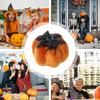 Glitter Pumpkin Decor Halloween Pumpkin Spider Decor 3D Figures Prop Velvet Decoration For Window Table Outside House Offices