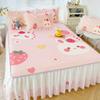 Ice Silk Latex Three-Piece Set of Summer Sleeping Mat Bed Skirt Summer Foldable Air Conditioner Soft Mat Fresh Bedspread Bedding