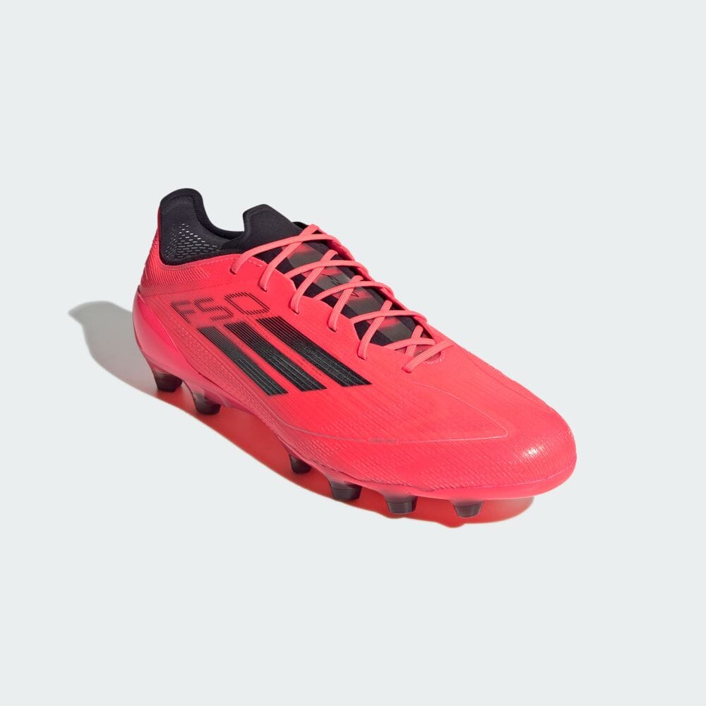 Adidas TURF / F50 ELITE HG Turbo Shoes & Footwear Spikes MEN'S Soccer IF1313 Turbo / Aurora Black / Platinum Metallic