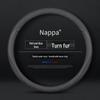 Compatible Leather Steering Wheel Cover for Honda Civic Generations 8-11, No Sewing Required, Slim Design.