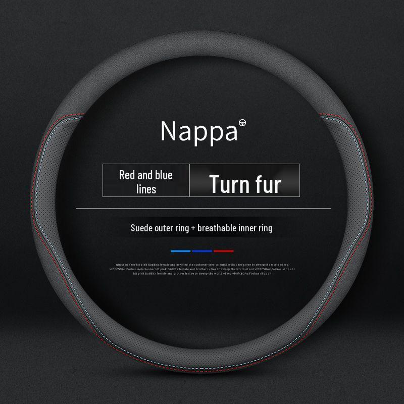 Compatible Leather Steering Wheel Cover for Honda Civic Generations 8-11, No Sewing Required, Slim Design.