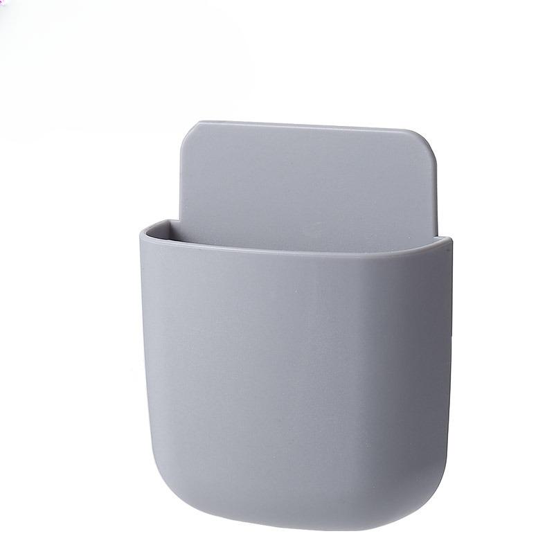 Wall Mounted Storage Box Mobile Phone Holder Stand Storage Organizer with Remote Control Air Conditioner TV Case