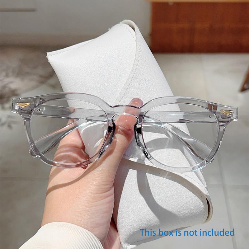 Vintage Round Glasses Women New Fashion Candy Color Rim Blue Light Blocking Optical Frames Trendy Korean Style Eyeglasses