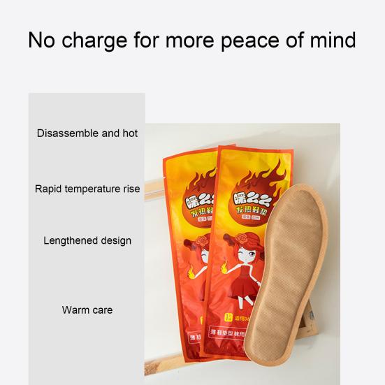 1 Paar Heizschuhsohle Atmungsaktiv Selbstklebend Geruchsneutral Einweg Fußwärme Stiefel Schuheinlage für Outdoor