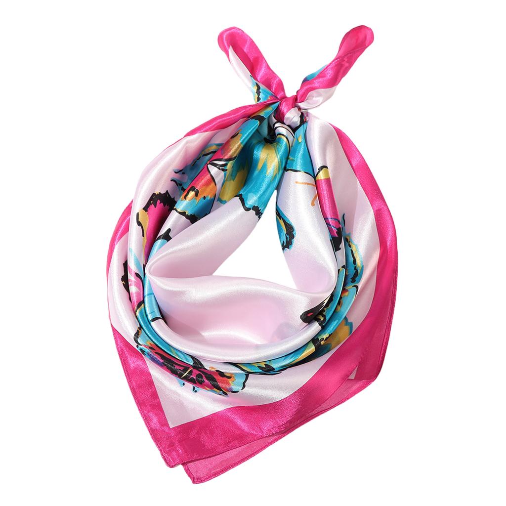 Trendy Silk Scarf with Butterfly Pattern Comfortable Neck Scarf Fashion Headwear for Daily Use Women Fashion Accessories