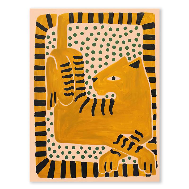 

Древний Египет Красочный абстрактный постер в стиле бохо с изображением тигра, леопарда, настенные художественные принты, картины на холсте, декор для гостиной 21x30cm No Framed