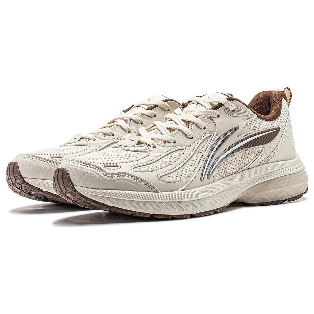 New LiNing Fuyao V2 Cushioning, Slip Resistant, And Abrasion Resistant Low Top Running Shoes Women's Pearl White ARXT022-3