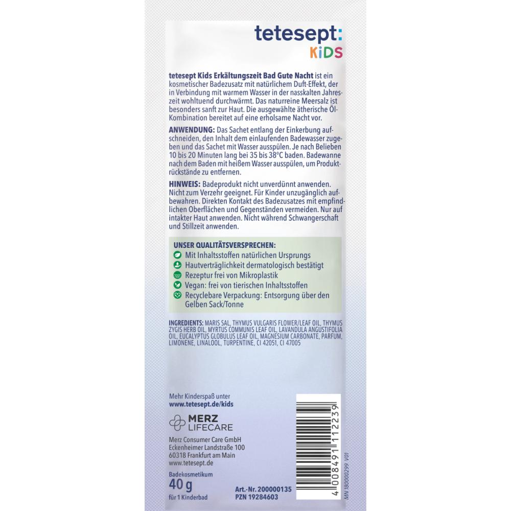 Tetesept Kids Bath Salt Bath Salt Cold Time Good Night 40G