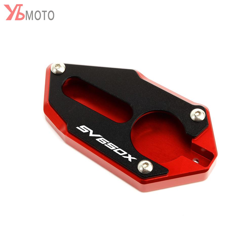 Motorcycle Kickstand Foot Side Stand Extension Pad Support Plate For SUZUKI SV650X 2018- SV650 SV 650
