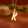 Stainless Steel Heart Initial Letter Necklace for Women Gold Plated Alphabet Pendant Necklaces Vintage Waterproof Jewelry Gifts