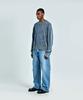 51Peosenteu Metal Logo Denim Knit - Blue