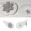 1 Pair Snowflake Wing Crucifix Hair Clip Soft Plush Gothic Style Hair Accessory Barrette For Women And Girls