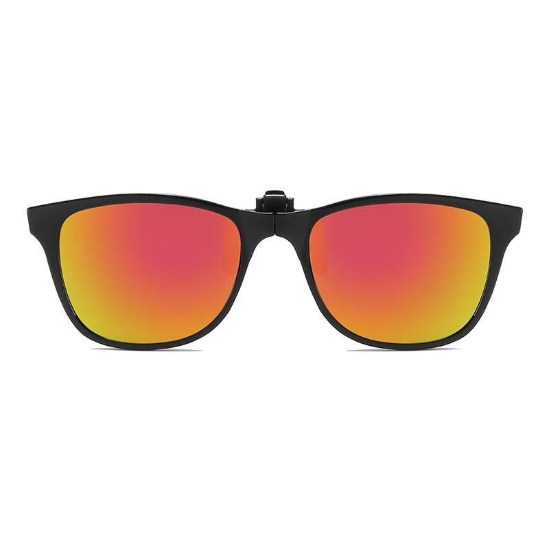 

Модные Портативные Складные Откидные Солнцезащитные Клипсы Унисекс Сверхлегкие Удобные Очки с УФ-защитой UV400 красный