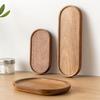 Wooden Tray Japanese Cutlery Tray Steak Pizza Food Tray Rectangular Dining Plate Oval Shaped Cup and Plate Disposable Plates