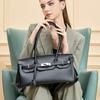 Platinum bag large capacity light luxury high sense armpit bag portable commuter cowhide fashion tote new shoulder bag