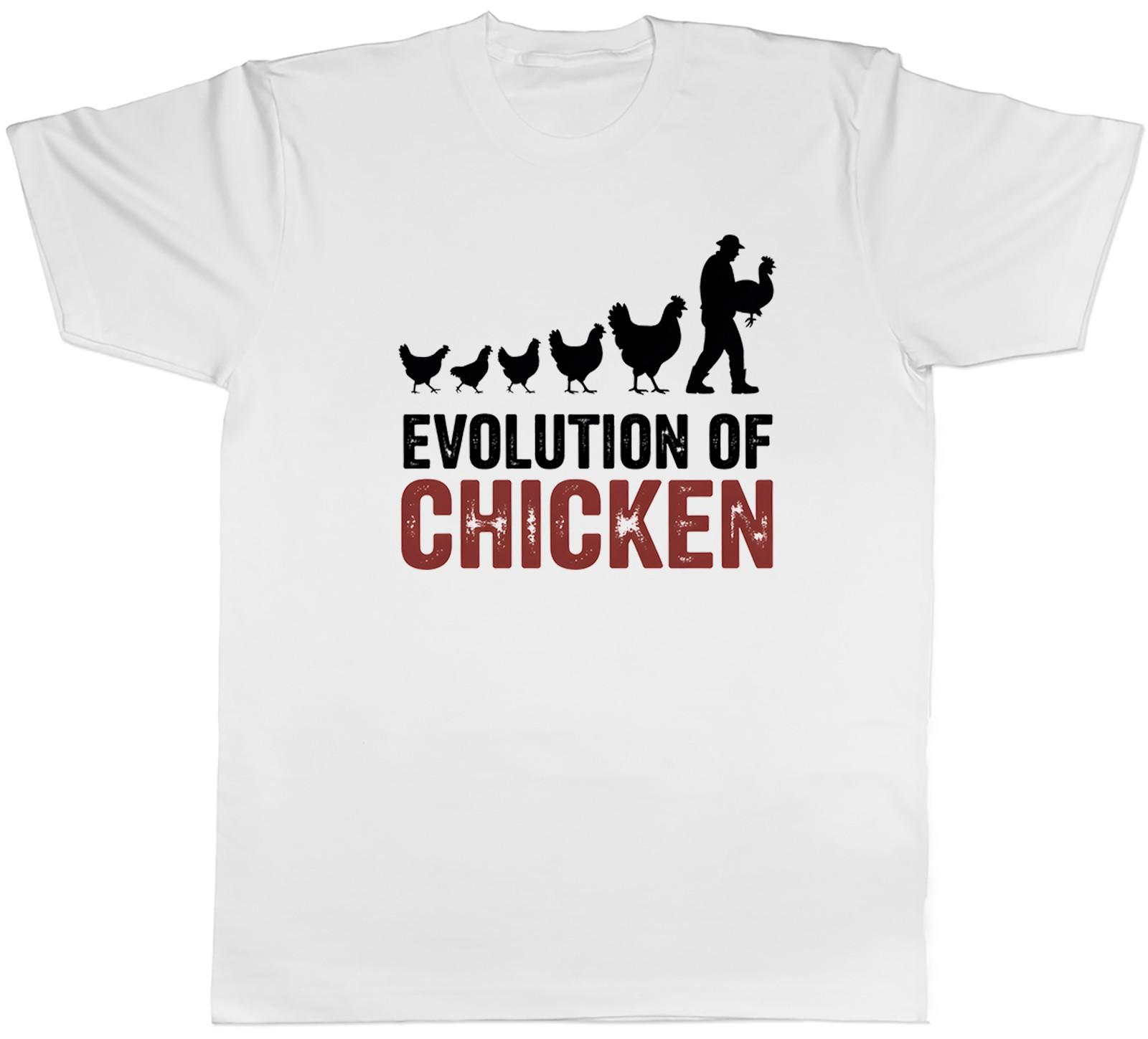 Evolution of Chicken Funny Mens T-Shirt Tee Gift Top S