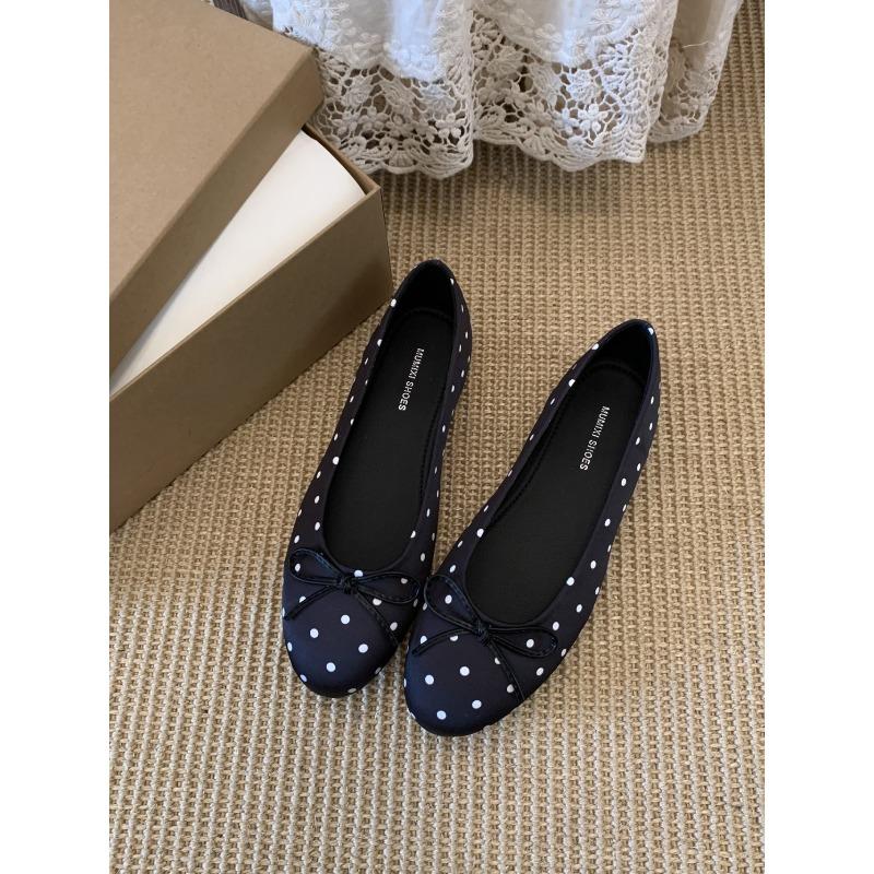 

Ballet Flat Single Shoes for Women - New Style, Shallow Toe, Round Head, One-piece Slip-on, Soft-soled Shoes 40 чорний