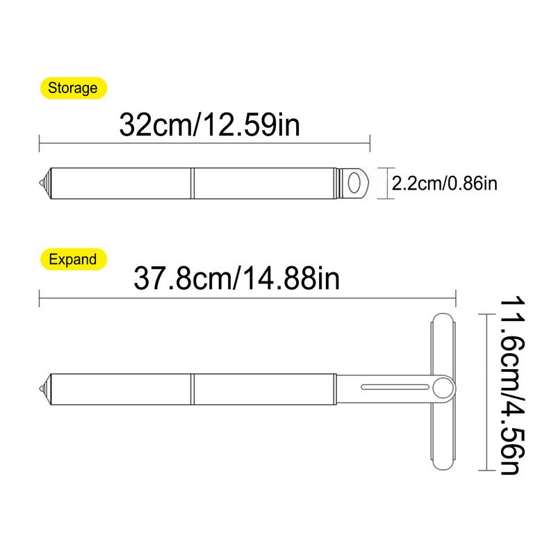 Rearview Mirror Wiper Multifunctional Portable Rotatable Window Breaker Adjustable Handle For Car Window Windshield