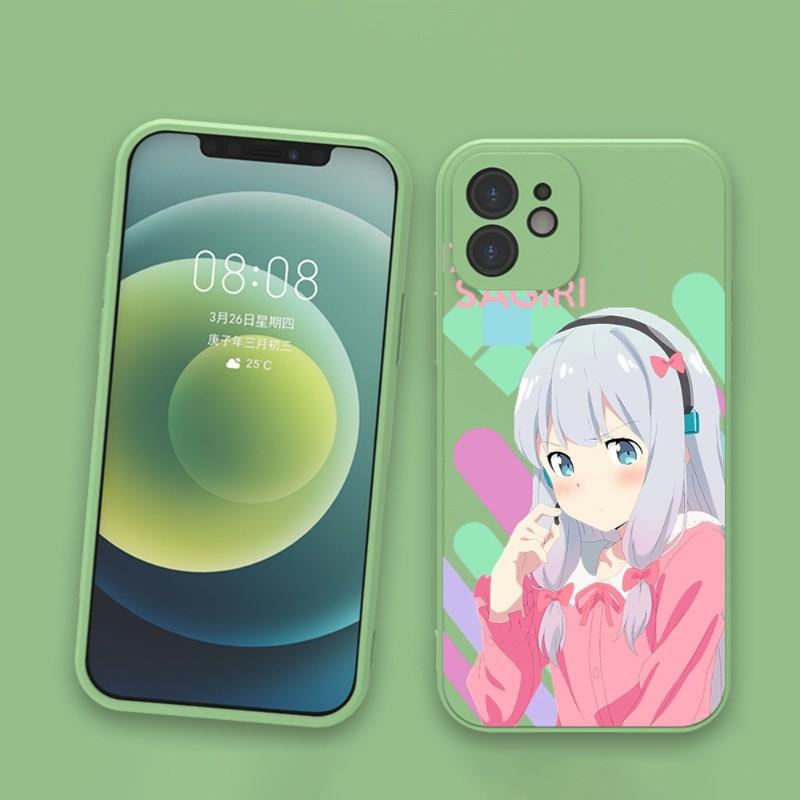 Cute Girl Izumi Sagiri Phone Case For IPhone 11 12 13 Pro Max X XR XSMax 6 6S 7 8 Plus SE 2022 Soft Square Color Phone Cover