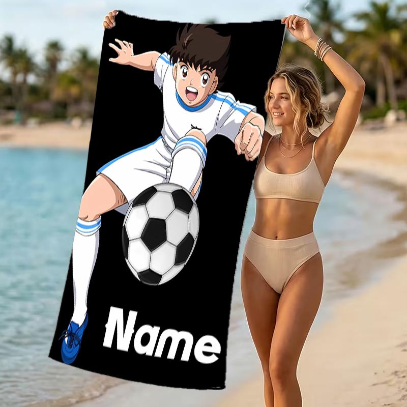 Customizable personalized beach towels Captain Tsubasa Dream Team themed designs.Suitable for the beach, yoga, sports;ideal as beach accessories