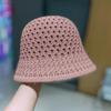 Handmade Crochet Bucket Hat Lightweight Breathable Summer Sun Protection Wide Brim Cap for Outdoor Activities Travel Beach