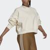 Adidas Originals Trefoil Sports Pullover Short Sleeve Round Neck Sweatshirt Women sweatshirt Pink White H22827