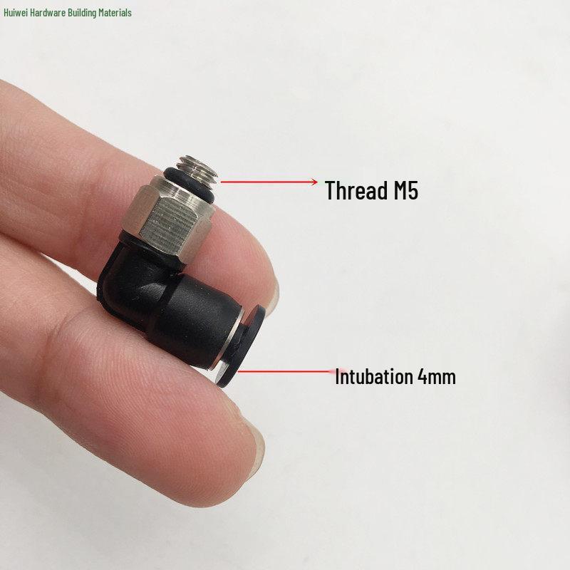 Pneumatic Mini Push-in Connector Set: PC4/6-M5, POC3-M5/4-M6, PL4-M3 Elbow