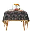 Polyester Cotton Color Woven Jacquard Flower Geometric Gold Fringed Tablecloth Rectangular Coffee Table Tablecloth Dining Table Cloth