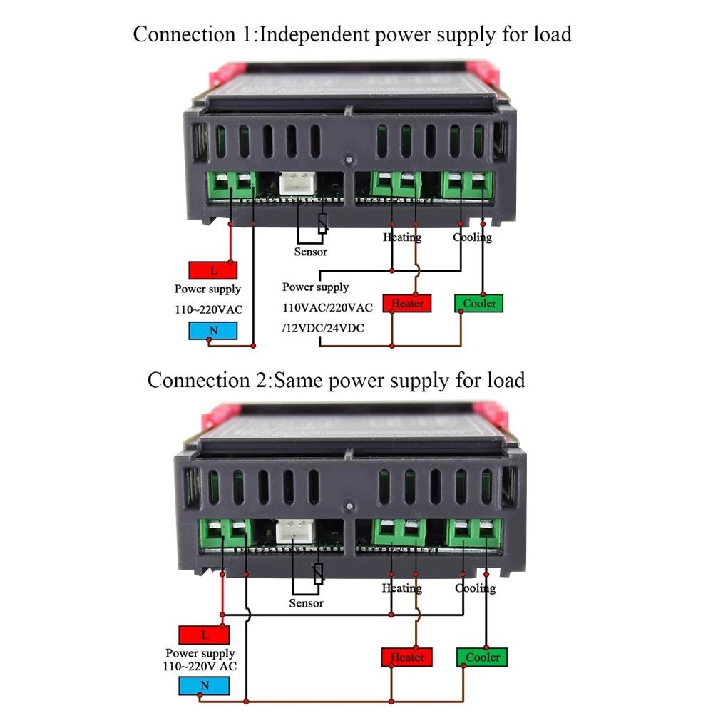 STC-1000 STC-3028 12V 24V 220V Cyfrowy Termostat Termometr Higrometr Regulator Temperatury i Wilgotności