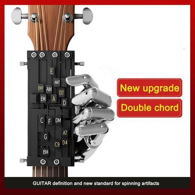 Guitar Chord Presser, Pocket Guitar Chord Practice Tool, Chord Helper for Beginners, Portable Chord Trainer for Acoustic Guitar