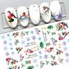 1 Sheet 3D Christmas Nail Sticker Foil for Nails Art Decoration Elk Snowflakes Nail Decals Manicure Supplies