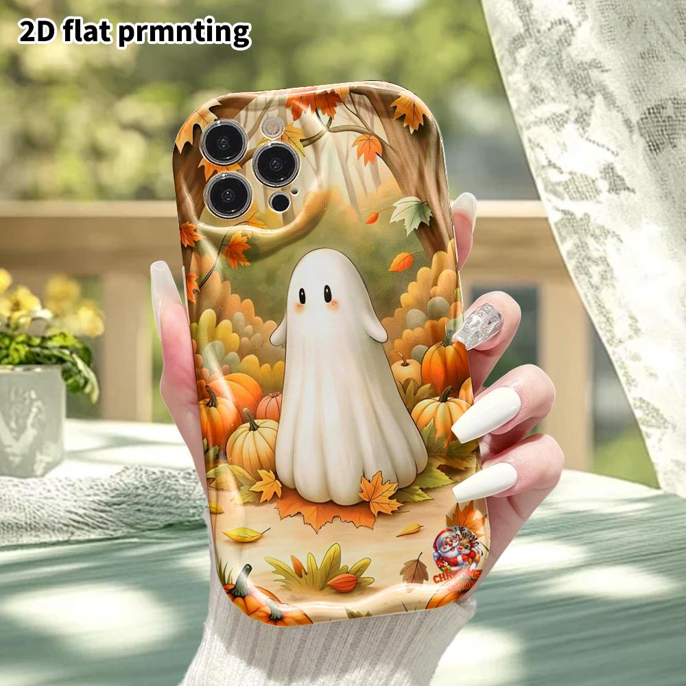 Phone Case: 2D Flat, Suitable for iPhone 18, 17, 16, 15, 14, 13, 12 Pro Protective Case, Phone Decoration, Autumn Forest, Halloween and Christmas Gift