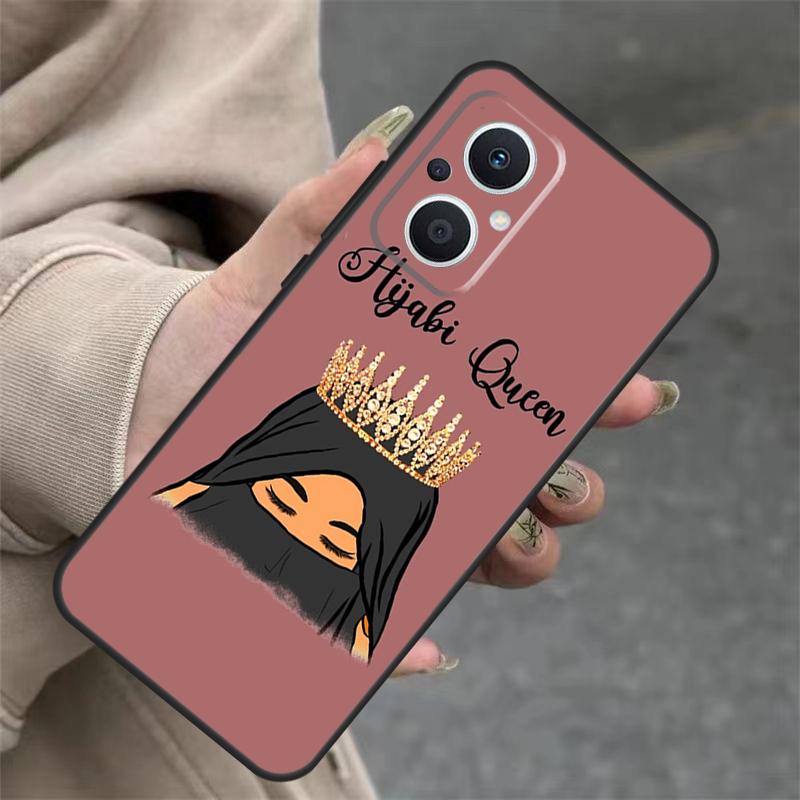 Muslim Islamic Arabic Hijab Girl Case For OPPO Reno 7 8 Lite 10 11 12 13 14 Pro 8T 12F 13F 14F OPPO Find X8 X6 X9 Pro Cover