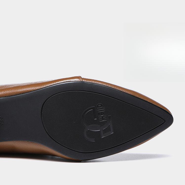 Soft Leather Hollowed Out Embroidered Single Shoes for Women In Spring and Summer Breathable Work Sandals for Women