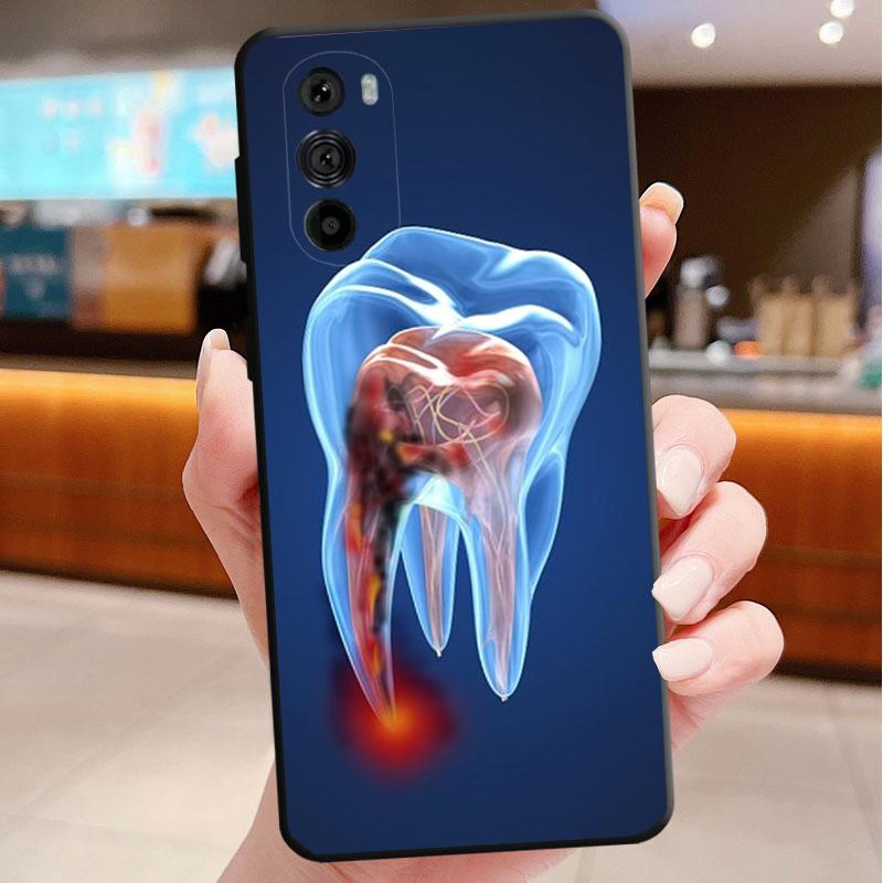 Phone Case For Motorola Edge 50 40 Pro 60 50 40 30 Ultra Neo Fusion Moto G85 G72 G53 G54 G84 G13 G32 Dental Definitions tooth
