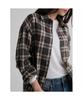 8SECONDS Navy Check Oversized Shirt Navy