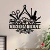 Custom Floral Nail Tech Metal Wall Art, Personalized Salon Name Sign, Elegant Home & Nail Beauty Decor