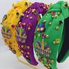 DIY Rhinestone Knot Hairband Creative Mardi Gras Hairband Crystal Beads Hair Band  for Women