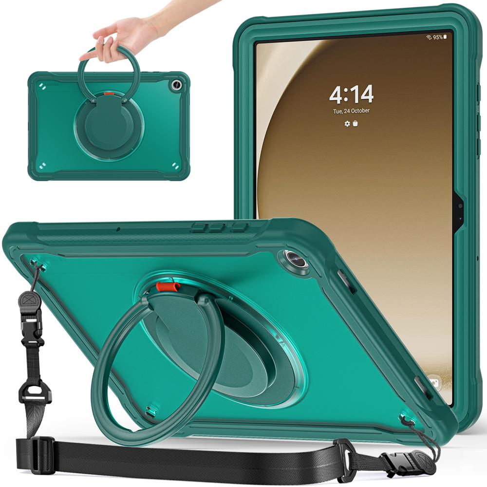 TPU+PC Portable Tablet Cases for Samsung Galaxy Tab A11+/A9 Plus/A11 Plus/A9 Case X236/X216/X135 Cover Rotate Coque Stand Shell