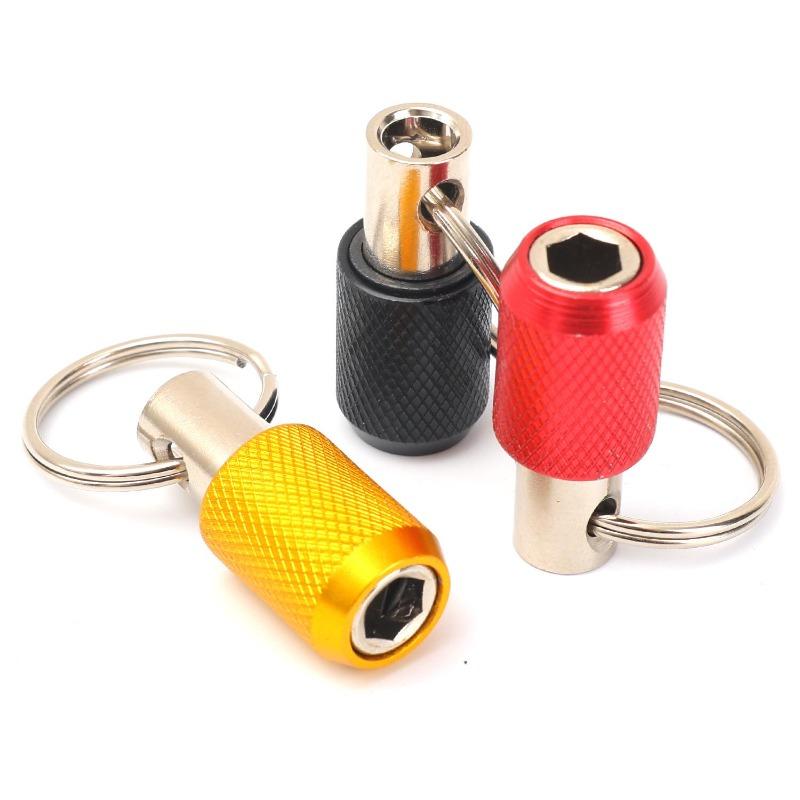 10/1pcs Hex Shank Screwdriver Bits Carabiner Hexagon Sleeve Extension Rods Holder Keychain for Quick Release Impact Driver Drill