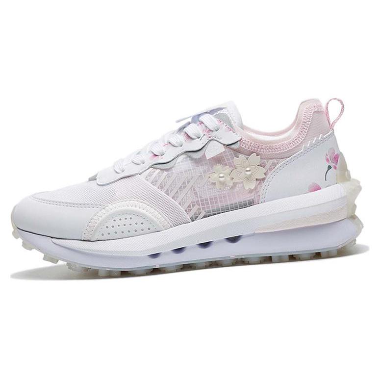 Li Ning Square And Round V2 Casual Shoes Women's Low top Standard White/Primrose Pink AGCS026-2