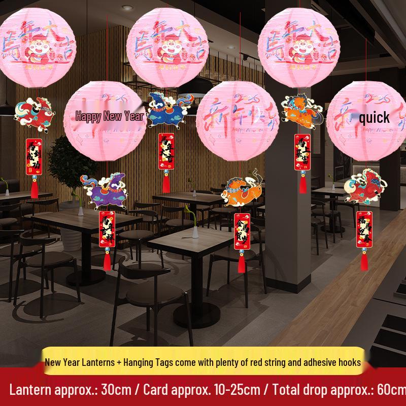 2026 Year of the Horse Lantern Decorations for Mall and Shop Lobbies: Spring Festival Hanging Ornaments
