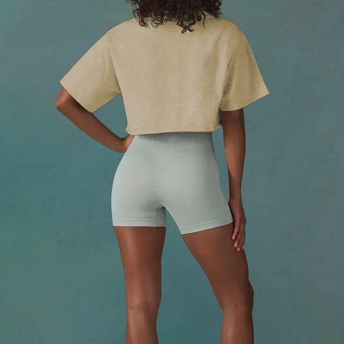 Europäische & Amerikanische 2025 Damen Outdoor Laufen Locker Sitzende Kurzarm Fitness Tops
