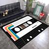 Retro Cassette Tape Rug Colorful Music Room Decor Carpet Vibe Rug Music Lover Rug Audio Tape Rug Nostalgic 1980s Inspired Rugs