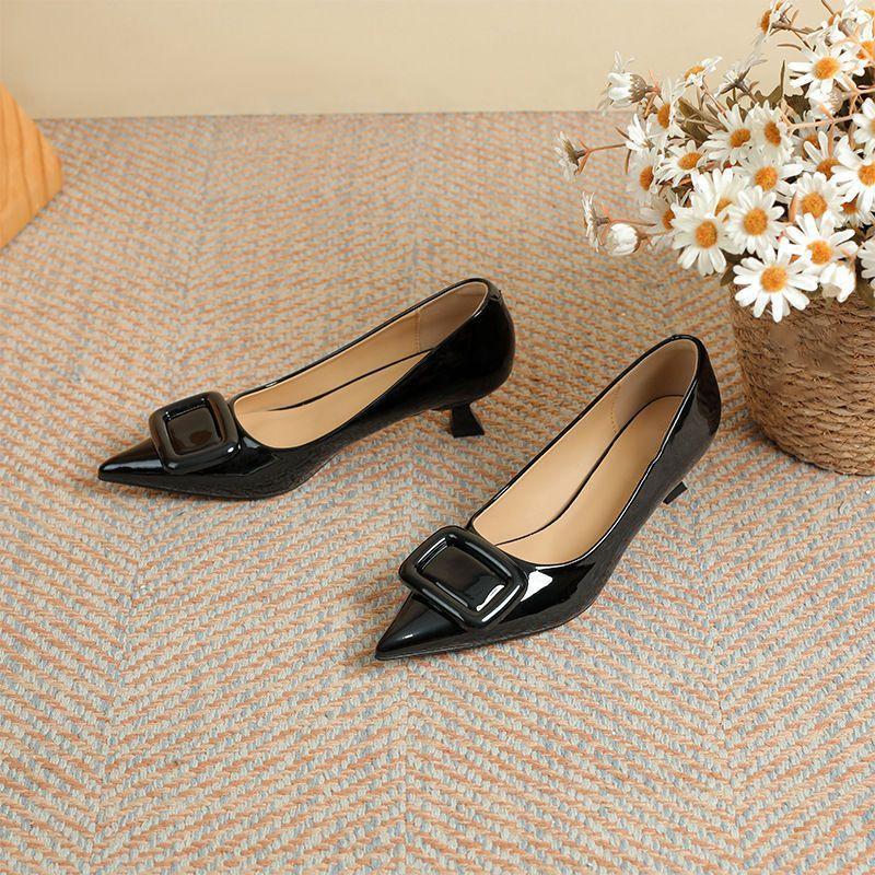Fashion pointed head shallow mouth Mary Jane single shoes women's spring and summer new niche design sense thin heel women's single shoes